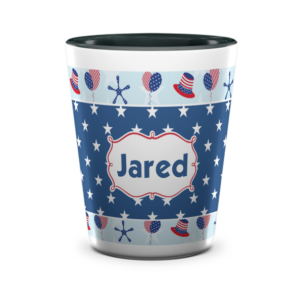 Patriotic Celebration Shot Glass - Two Tone - FRONT