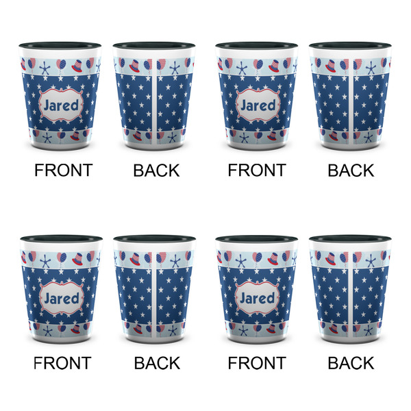 Patriotic Celebration Shot Glassess - Two Tone - Set of 4 - APPROVAL