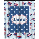 Patriotic Celebration Extra Long Shower Curtain - 70"x84" (Personalized)