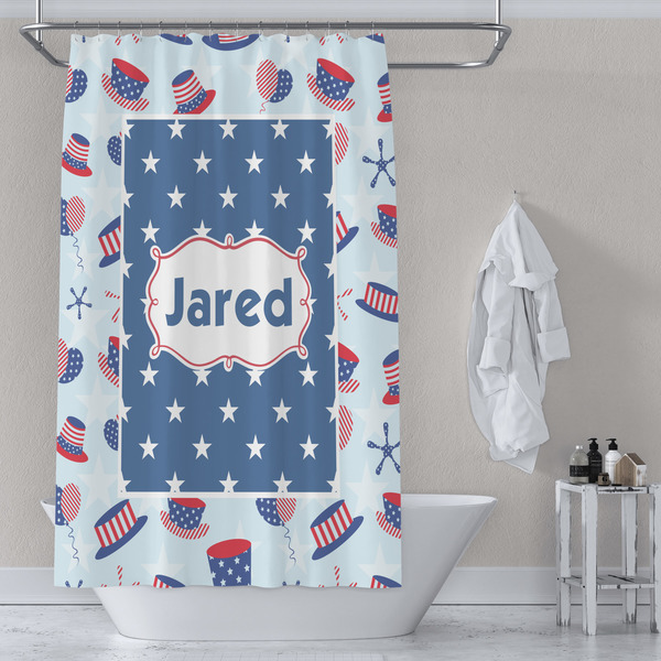 Patriotic Celebration Shower Curtain Lifestyle