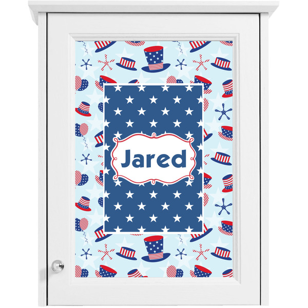Patriotic Celebration Single White Cabinet Decal