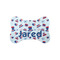 Patriotic Celebration Bone Shaped Dog Food Mat (Small) (Personalized)