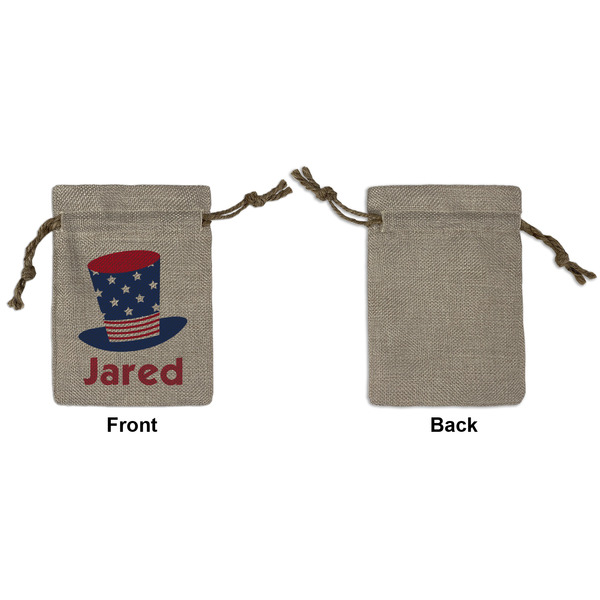 Patriotic Celebration Small Burlap Gift Bag - Front Approval