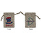 Patriotic Celebration Small Burlap Gift Bag - Front and Back