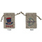 Patriotic Celebration Small Burlap Gift Bag - Front & Back (Personalized)