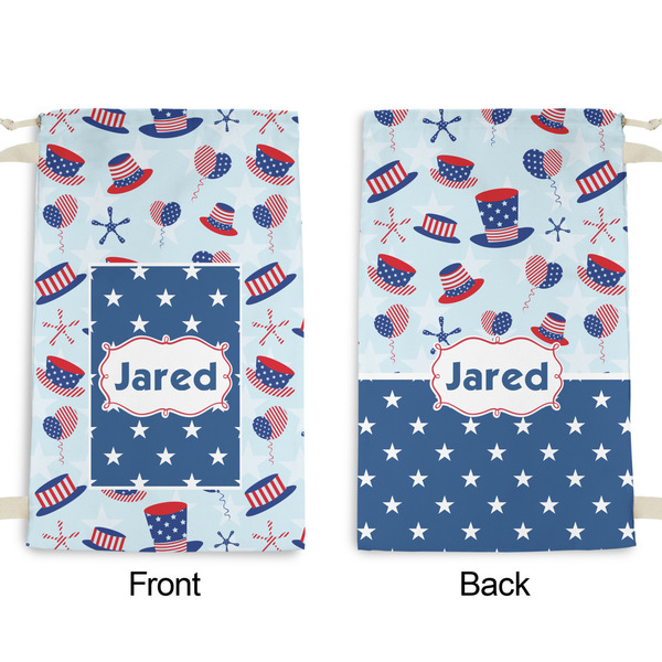 Patriotic Celebration Small Laundry Bag - Front & Back View