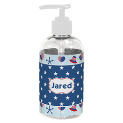 Patriotic Celebration Plastic Soap / Lotion Dispenser (8 oz - Small - White) (Personalized)