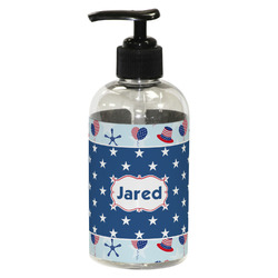 Patriotic Celebration Plastic Soap / Lotion Dispenser (8 oz - Small - Black) (Personalized)