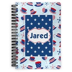 Patriotic Celebration Spiral Notebook - 7x10 w/ Name or Text