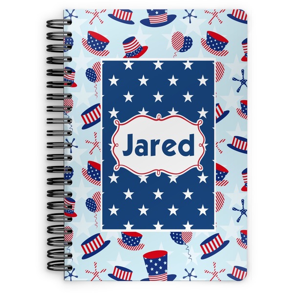 Custom Patriotic Celebration Spiral Notebook (Personalized)