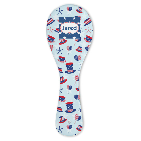 Custom Patriotic Celebration Ceramic Spoon Rest (Personalized)