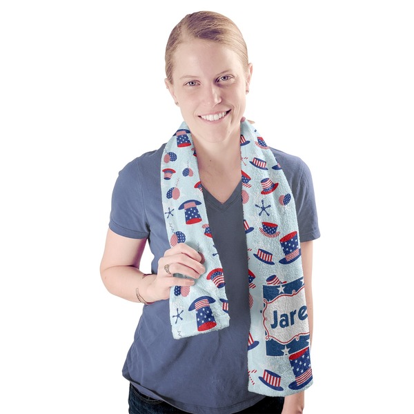 Patriotic Celebration Sport Towel - Exercise use - Model