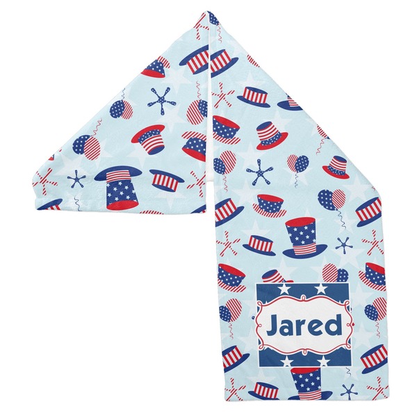 Patriotic Celebration Sports Towel Folded - Both Sides Showing