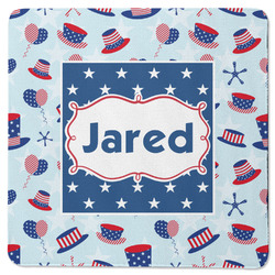 Patriotic Celebration Square Rubber Backed Coaster (Personalized)