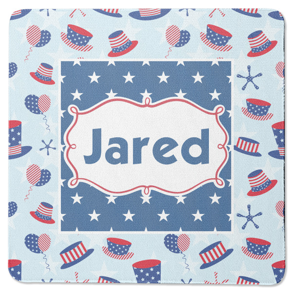 Patriotic Celebration Square Coaster Rubber Back - Single