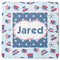 Patriotic Celebration Square Rubber Backed Coaster (Personalized)