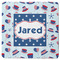 Patriotic Celebration Square Rubber Backed Coaster (Personalized)
