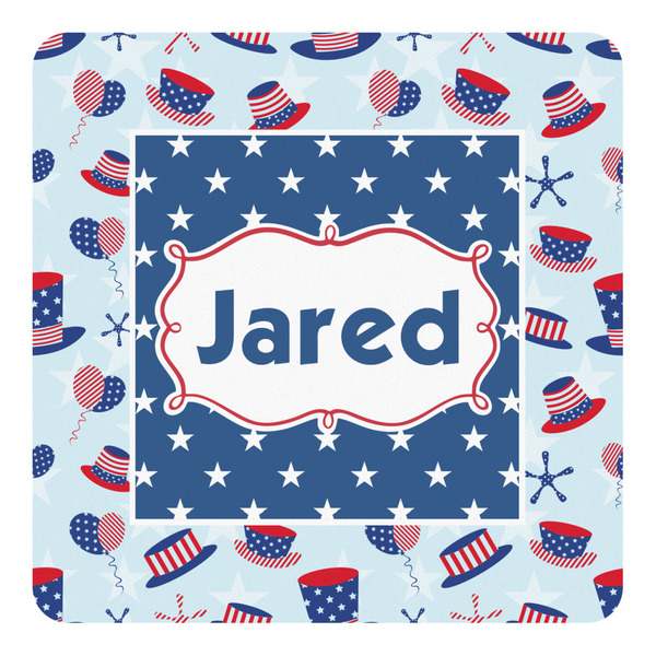 Custom Patriotic Celebration Square Decal - Medium (Personalized)