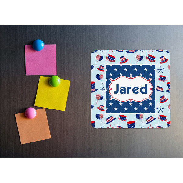 Patriotic Celebration Square Fridge Magnet - LIFESTYLE