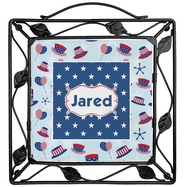 Custom Patriotic Celebration Square Trivet (Personalized)
