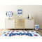 Patriotic Celebration Square Wall Decal Wooden Desk