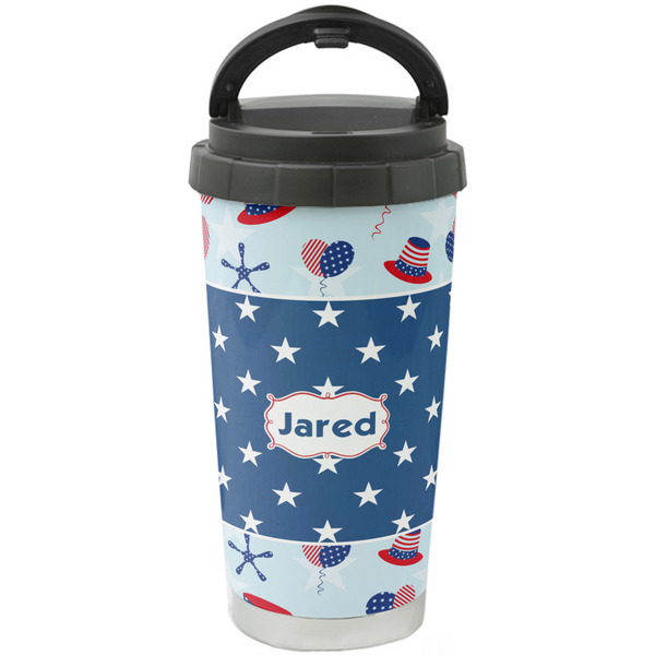 Custom Patriotic Celebration Stainless Steel Coffee Tumbler (Personalized)