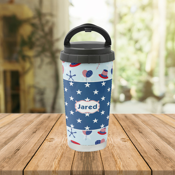 Patriotic Celebration Stainless Steel Travel Cup Lifestyle