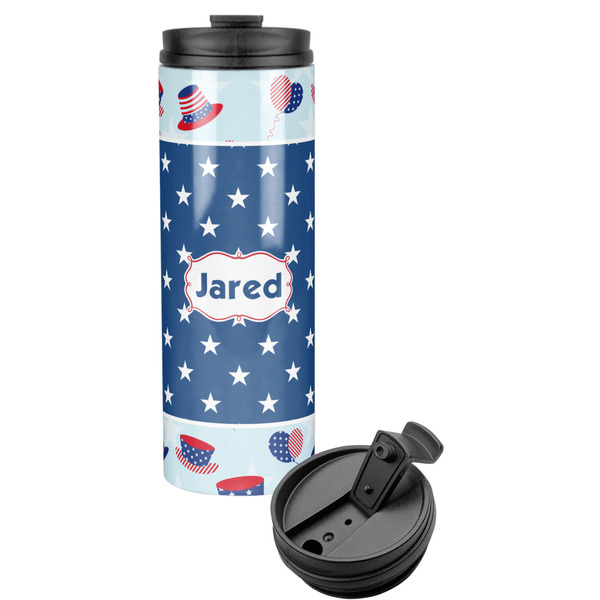 Custom Patriotic Celebration Stainless Steel Skinny Tumbler (Personalized)