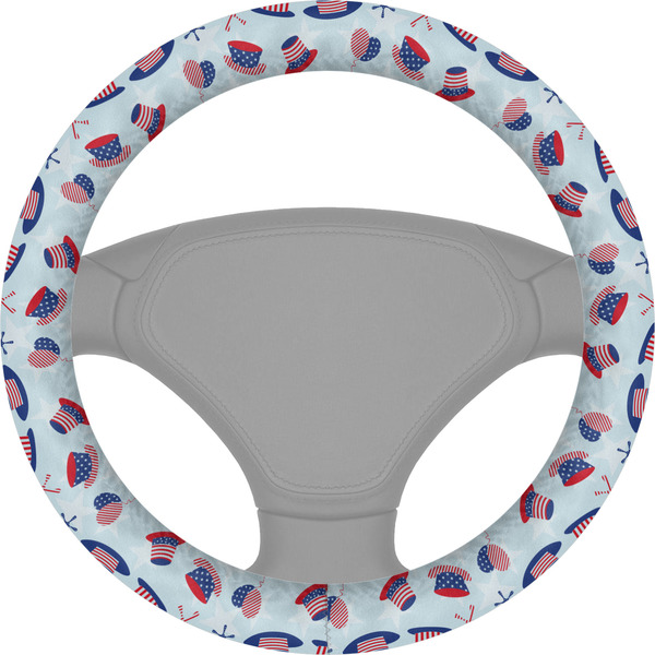 Custom Patriotic Celebration Steering Wheel Cover