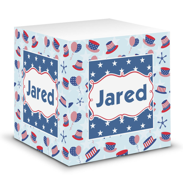 Custom Patriotic Celebration Sticky Note Cube (Personalized)