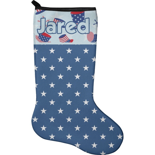 Custom Patriotic Celebration Holiday Stocking - Single-Sided - Neoprene (Personalized)