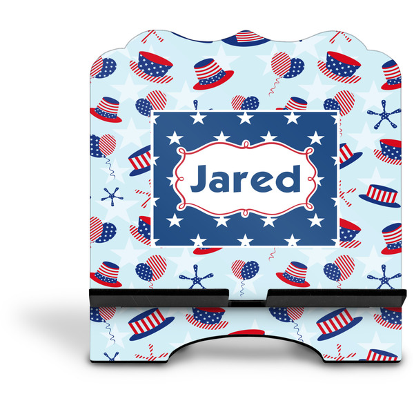 Patriotic Celebration Stylized Tablet Stand - Front without iPad