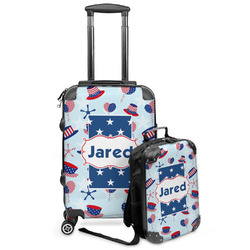 Patriotic Celebration Kids 2-Piece Luggage Set - Suitcase & Backpack (Personalized)