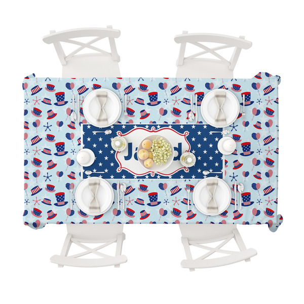 Patriotic Celebration Tablecloths (58"x102") - TOP VIEW