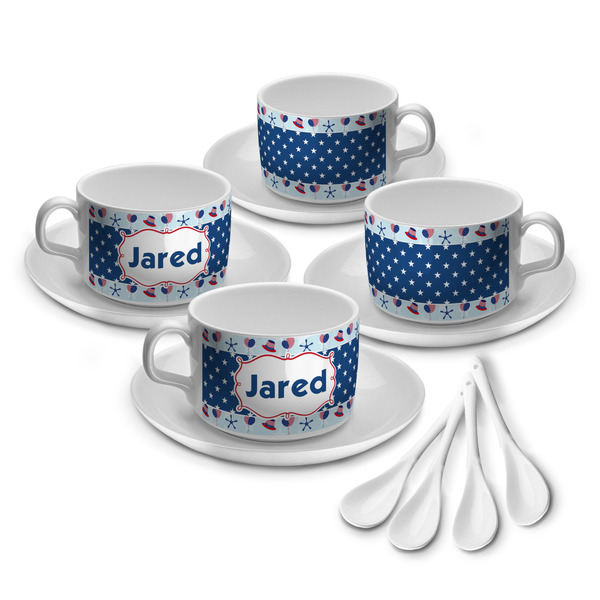 Custom Patriotic Celebration Tea Cup - Set of 4 (Personalized)