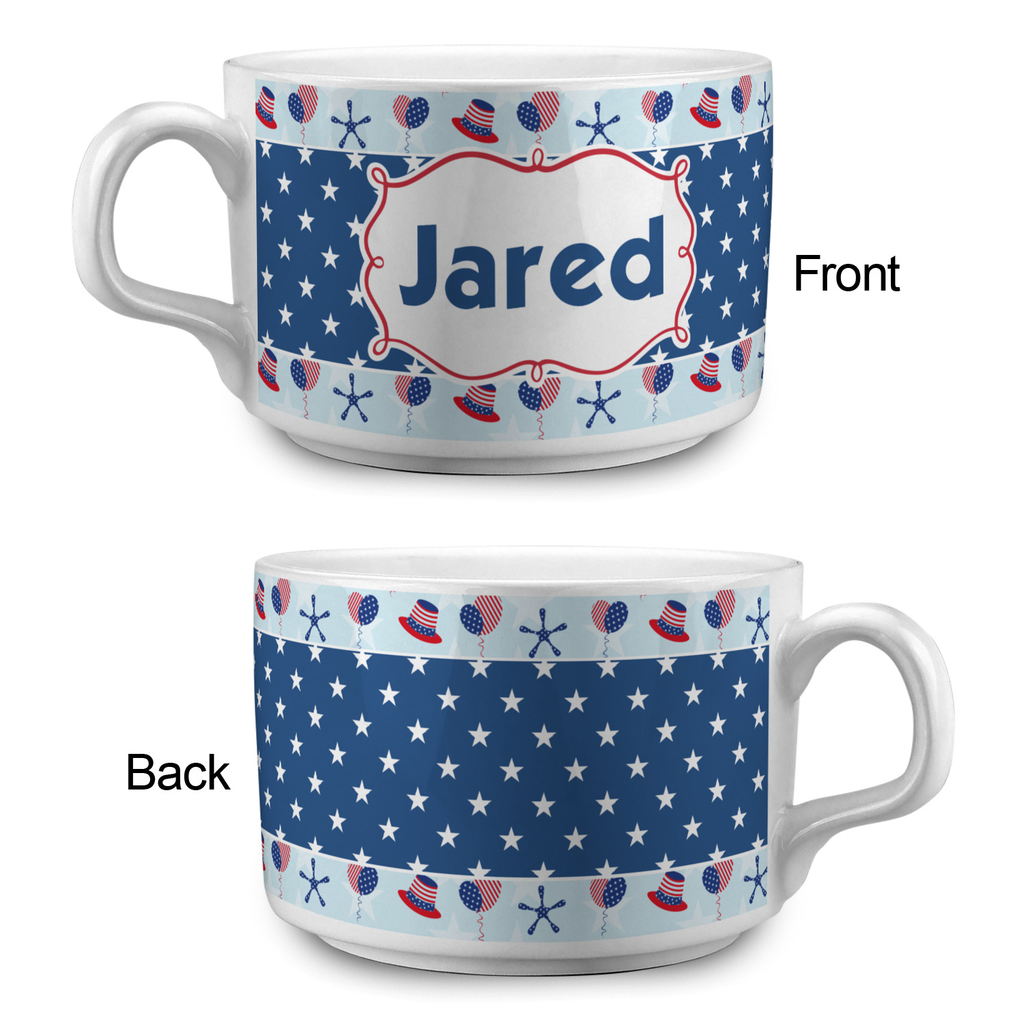 Patriotic Celebration Tea Cup Single (Personalized) YouCustomizeIt