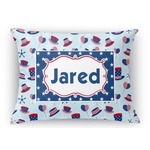 Patriotic Celebration Rectangular Throw Pillow Case (Personalized)