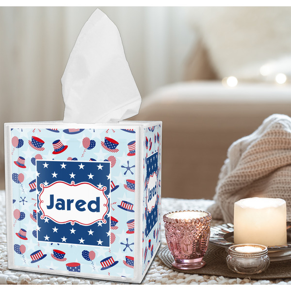 Patriotic Celebration Tissue Box - LIFESTYLE