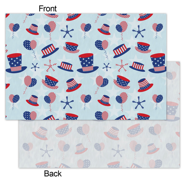 Patriotic Celebration Tissue Paper - Lightweight - Small - Front & Back
