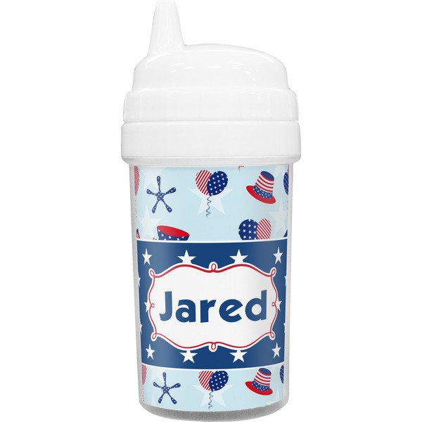 Custom Patriotic Celebration Toddler Sippy Cup (Personalized)