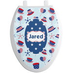 Patriotic Celebration Toilet Seat Decal - Elongated (Personalized)