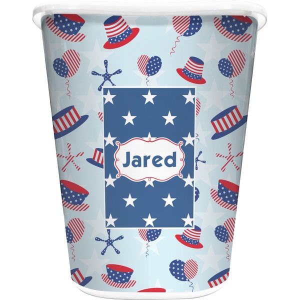 Custom Patriotic Celebration Waste Basket (Personalized)