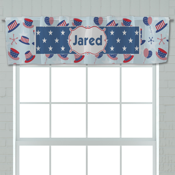 Patriotic Celebration Valance - Closeup on window
