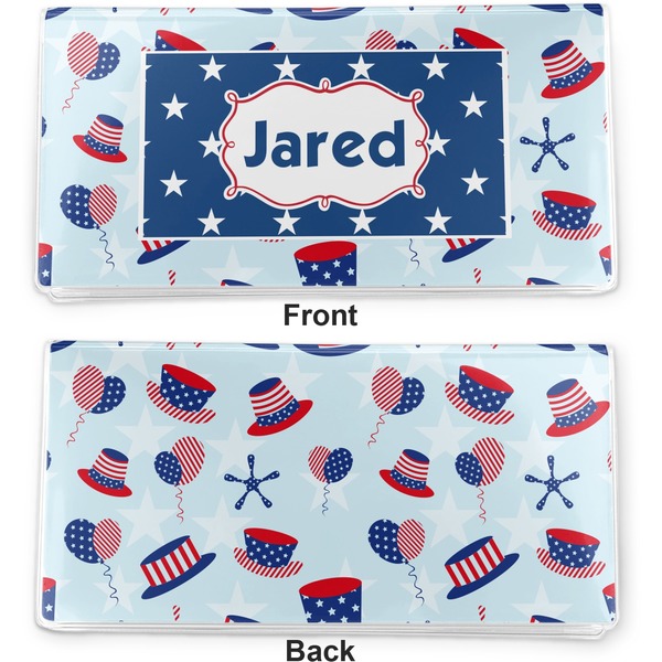 Patriotic Celebration Vinyl Check Book Cover - Front and Back