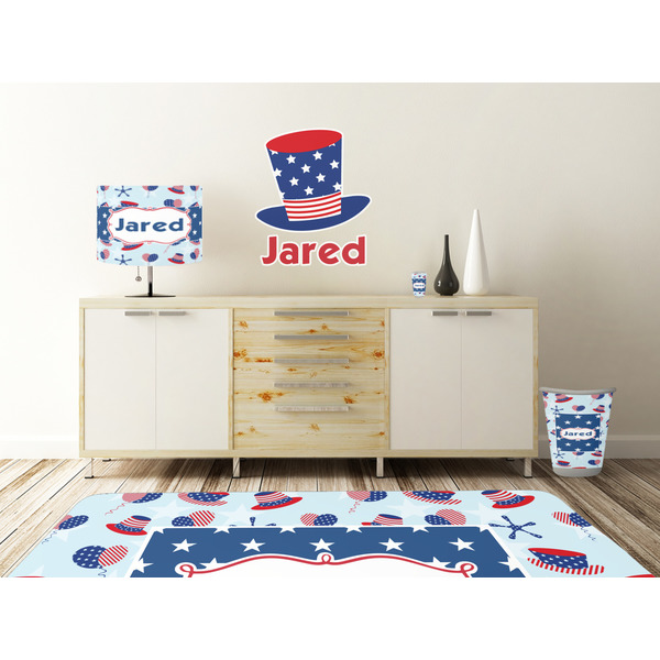 Patriotic Celebration Wall Graphic Decal Wooden Desk