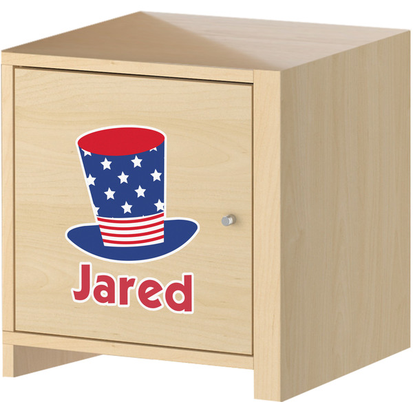 Patriotic Celebration Wall Graphic on Wooden Cabinet