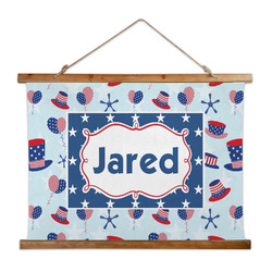 Patriotic Celebration Wall Hanging Tapestry - Wide (Personalized)