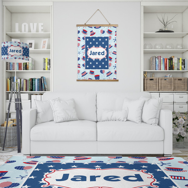 Patriotic Celebration Wall Hanging Tapestry - Portrait - IN CONTEXT