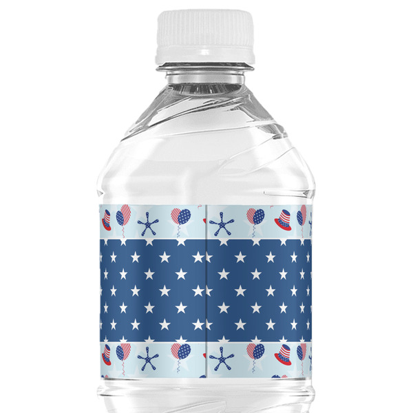Patriotic Celebration Water Bottle Label - Back View