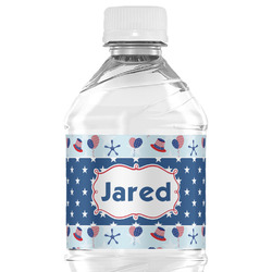 Patriotic Celebration Water Bottle Labels - Custom Sized (Personalized)